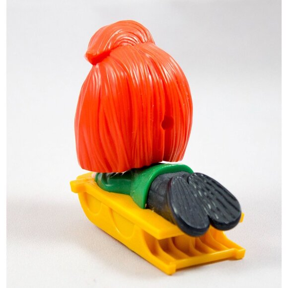 2015 McDonald's Toy #8 Peanuts The Movie Peppermint Patty on Sled Pull-Back Toy - Picture 3 of 4